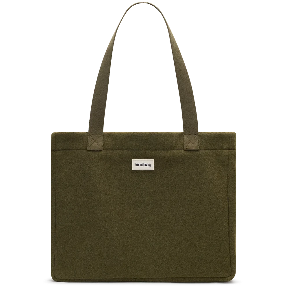 Sac Cabas Claude - effet lainé Kaki