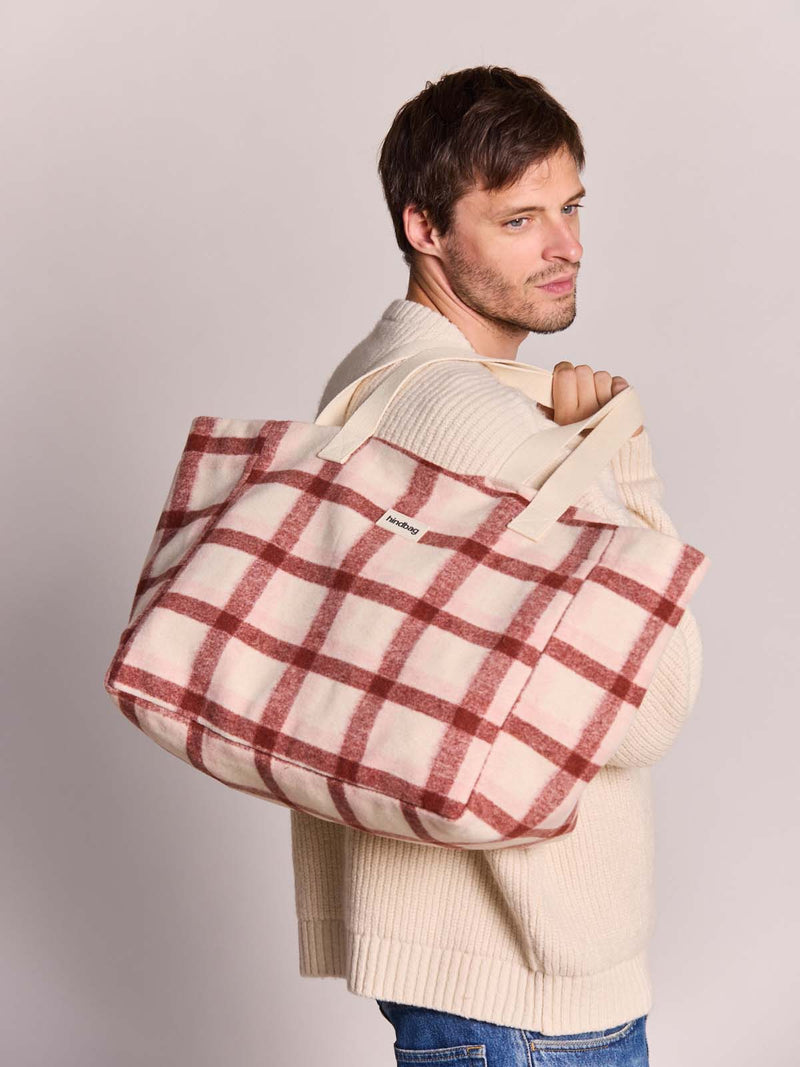 Sac Cabas Claude - Tartan Rose