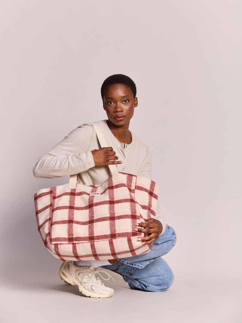 Sac Cabas Claude - Tartan Rose