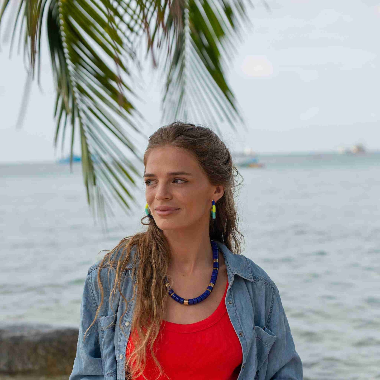 Collier Praia - Colbalt