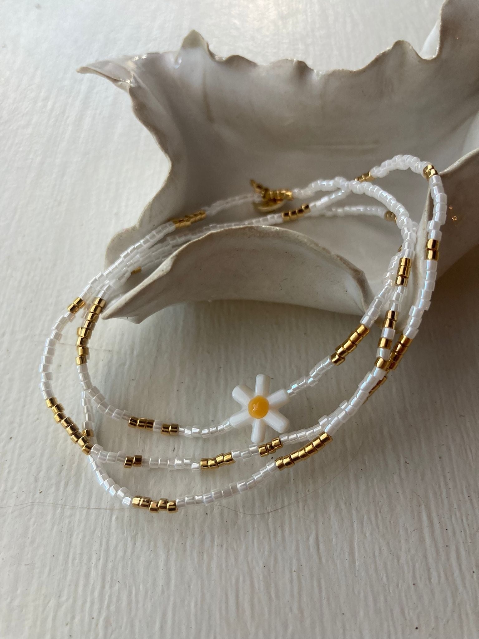 Bracelet Zebra Paquerette - Blanc