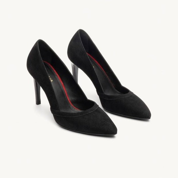 Escarpins 117 - Chevre velours - Noir