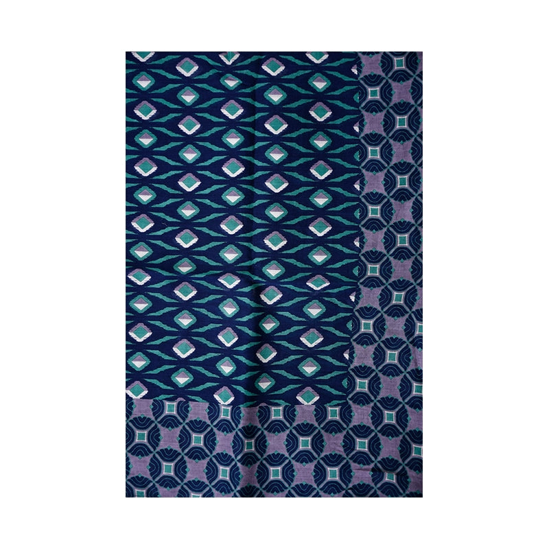 68206 - Etole Coton Petit Motif et cadre - 0551 Bleu Foncé