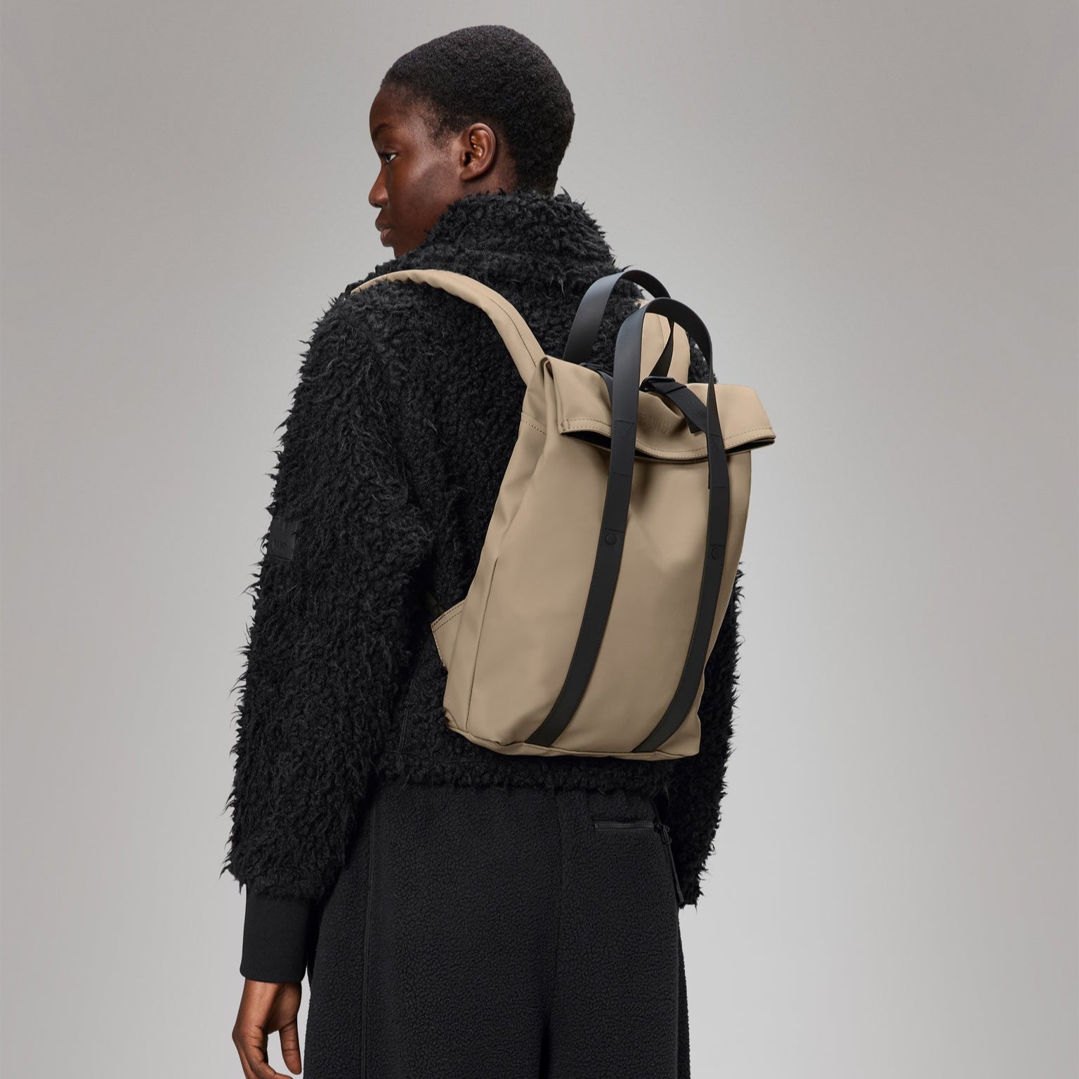 2 Way Tote backpack Mini W3 - Beige
