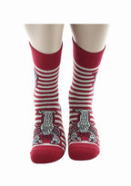 Chaussettes coton Marinière Rouge/Ivoire Homard