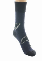 CHAUSSETTES FEMME EN LAINE MOTIF GRUE SAUVAGE