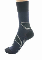 CHAUSSETTES FEMME EN LAINE MOTIF GRUE SAUVAGE