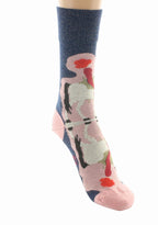 CHAUSSETTES FEMME EN LAINE ET COTON MOTIF CAVALIÈRE