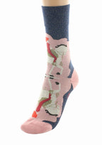 CHAUSSETTES FEMME EN LAINE ET COTON MOTIF CAVALIÈRE
