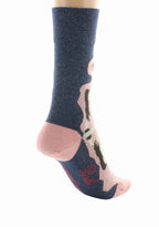 CHAUSSETTES FEMME EN LAINE ET COTON MOTIF CAVALIÈRE