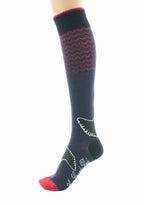 MI-BAS FEMME EN LAINE MOTIF GRUE SAUVAGE