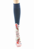 MI-BAS FEMME EN LAINE ET COTON MOTIF CAVALIÈRE
