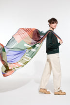 Foulard Cascade Bleu Vert
