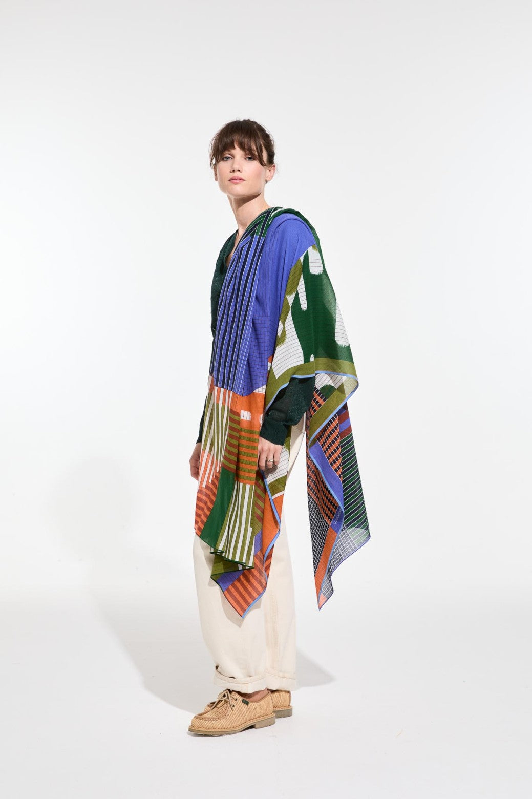 Foulard Cascade Bleu Vert