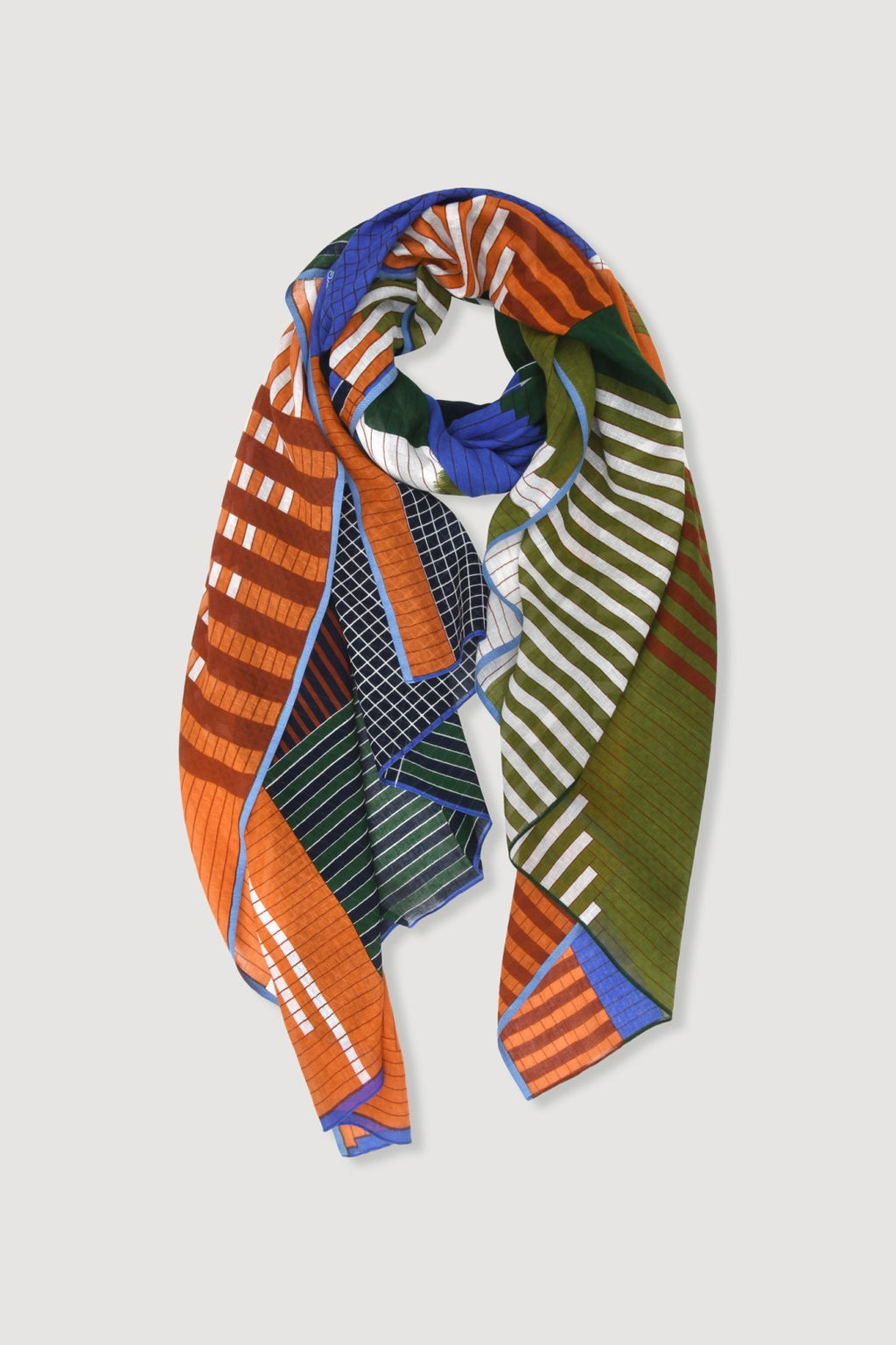 Foulard Cascade Bleu Vert