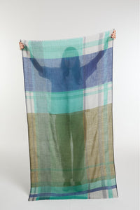 Foulard Divine Bleu Vert