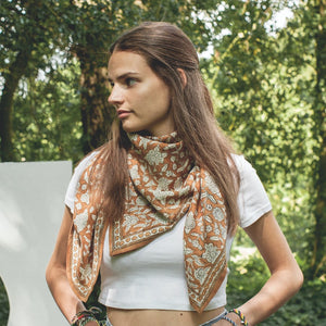 Foulard Apaches Latika - Coeur - Châtaigne