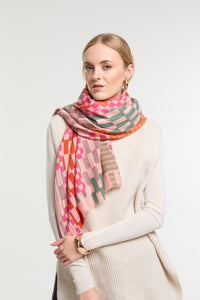 Foulard Saccade Rose