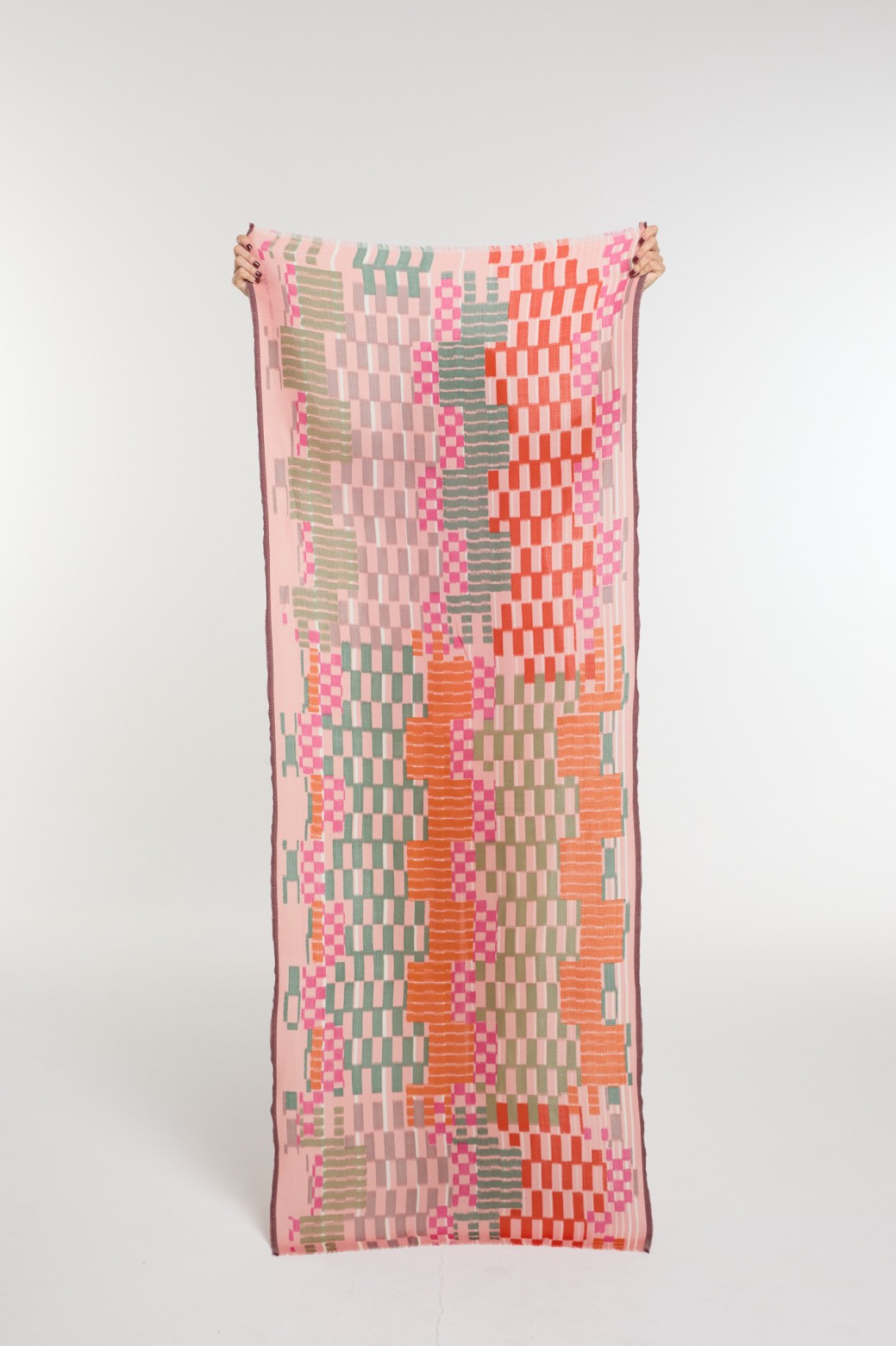 Foulard Saccade Rose