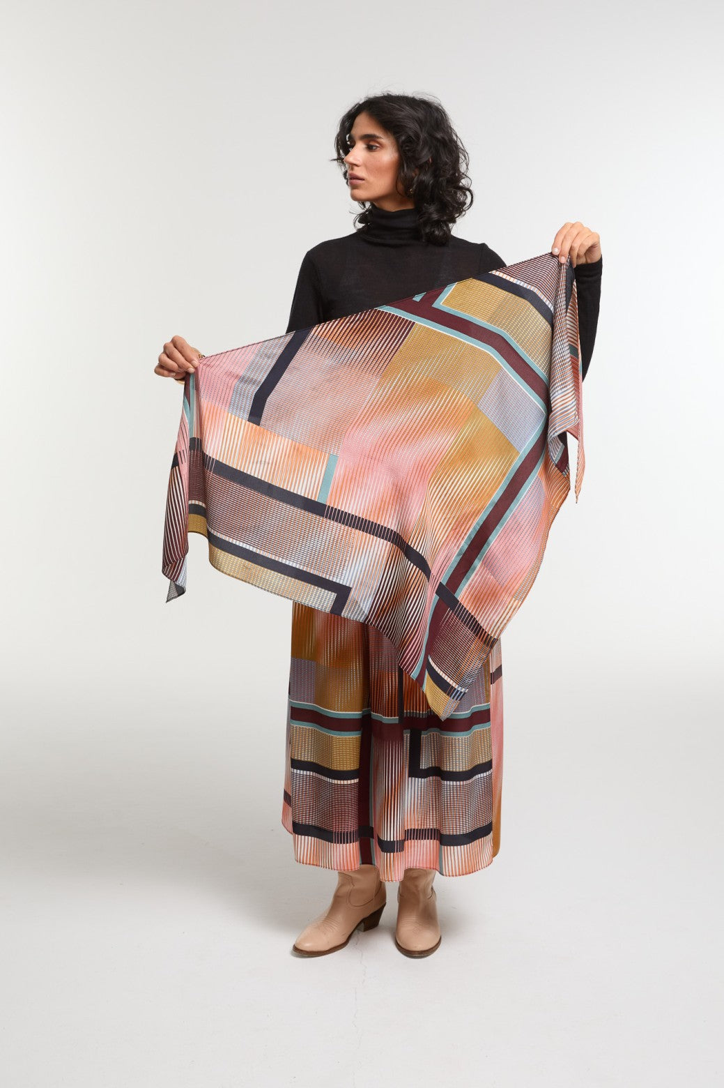 Foulard en soie Prisme Nuit