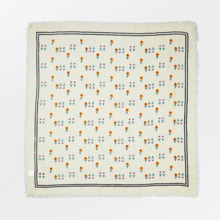 Rosie Woo Scarf  - Eggnog Off White