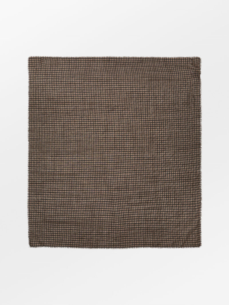 Gingham Big Woo Scarf - Acorn Brown