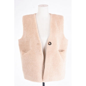 Ecru - Gilet Teddy - 66785 - Veste Reversible
