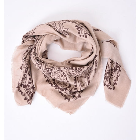 67843 -  Grand carre Bandana - 0701 marron clair