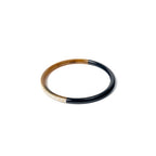 Joe Fin à l'unité - Marine - bracelet en corne bicolore