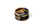 Joe Fin à l'unité - Marine - bracelet en corne bicolore