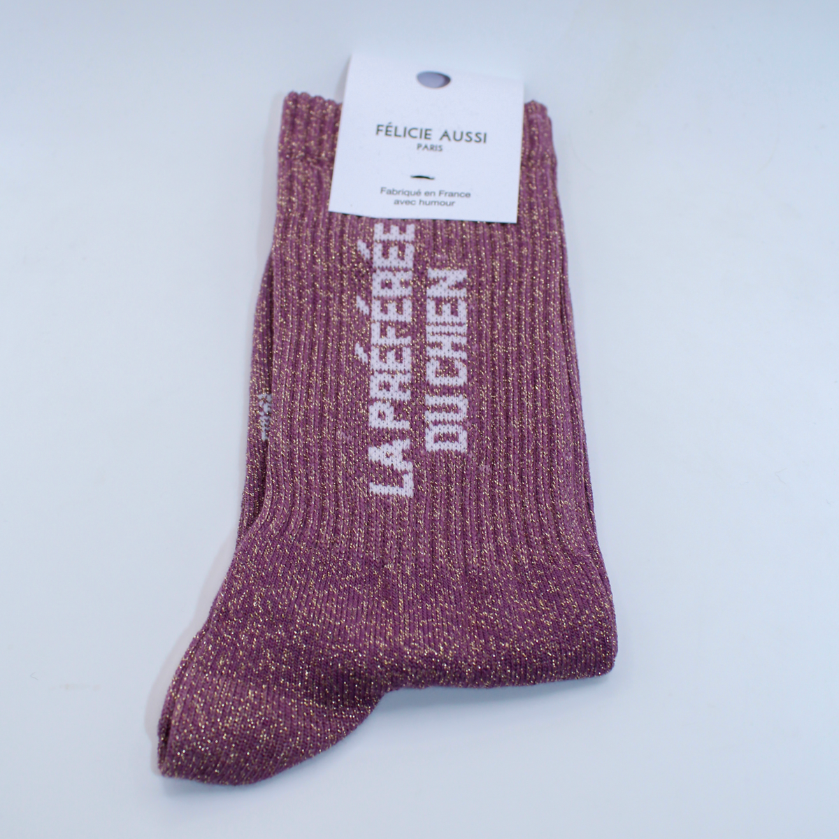 LA PREFERE DES PARENTS - Chaussettes paillettes bordeaux