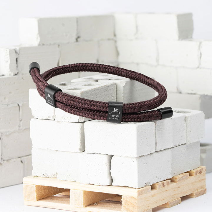 Bracelet Little Lewis DBL - Mahogany | Black