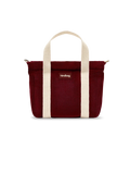 Mini Cabas Louise - Velours Bordeaux
