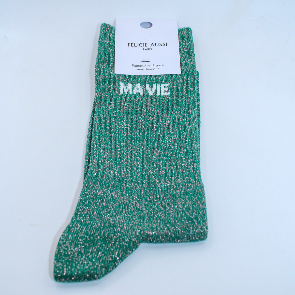 MA VIE - Chaussettes paillettes aventurine