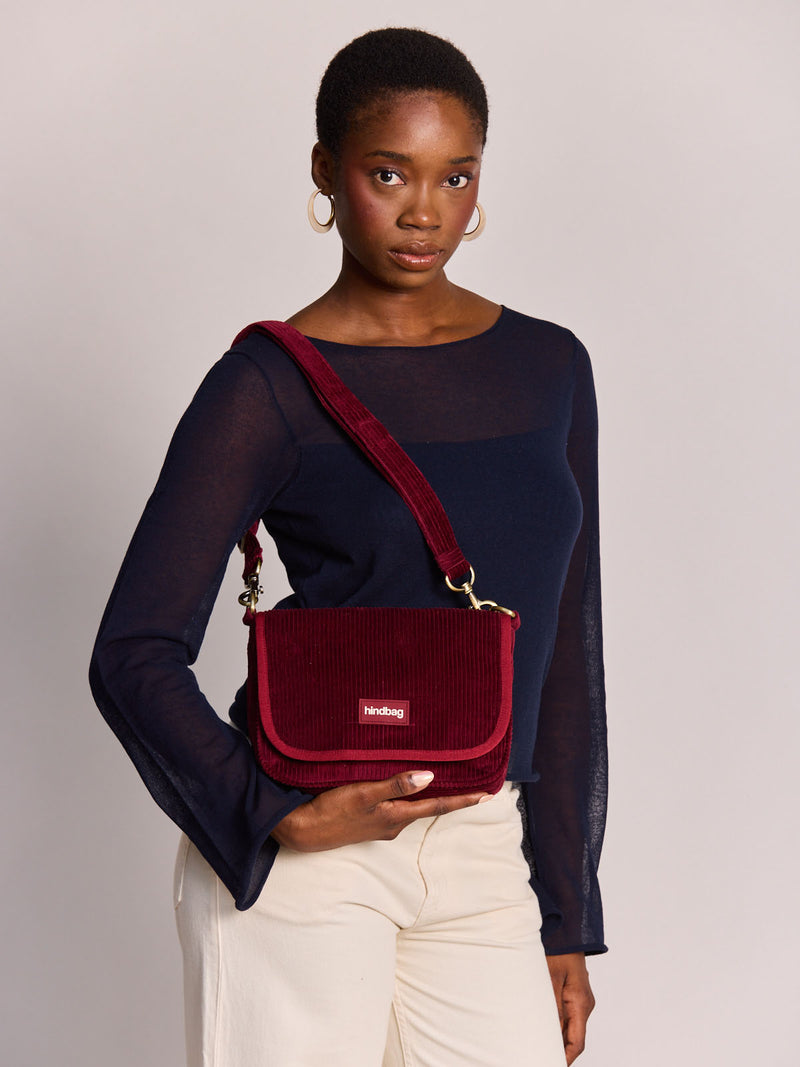 Sac Margault - Velours Bordeaux