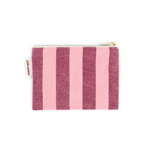 Porte-Monnaie Marie - Rayures Bordeaux / Pink flamingo