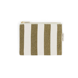 Porte-Monnaie Marie - Rayures Olive Greige