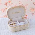 Marie effet lin - Beige - Mini boîte à bijoux de voyage