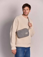 Nino - Sac bandoulière - effet lainé grise