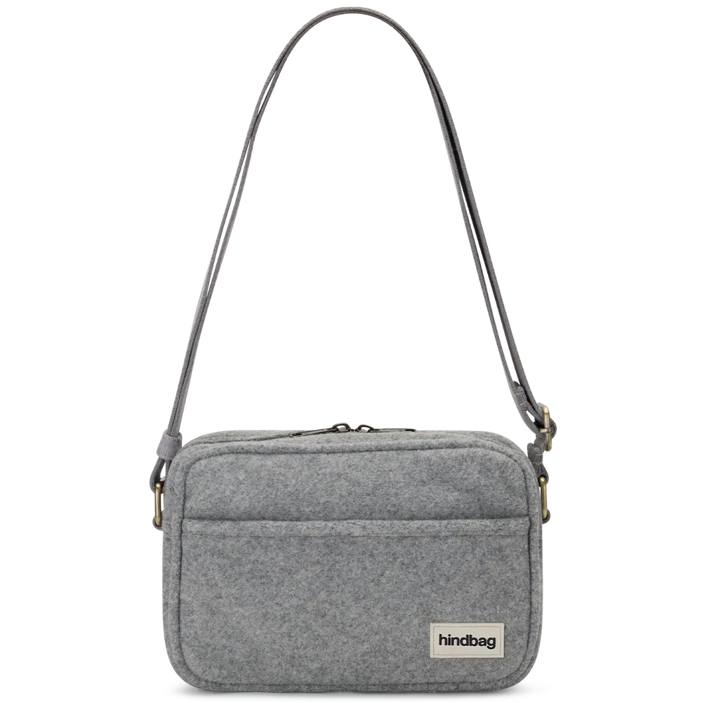Nino - Sac bandoulière - effet lainé grise