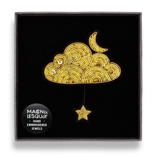 Broche - Nuage Or et Etoile