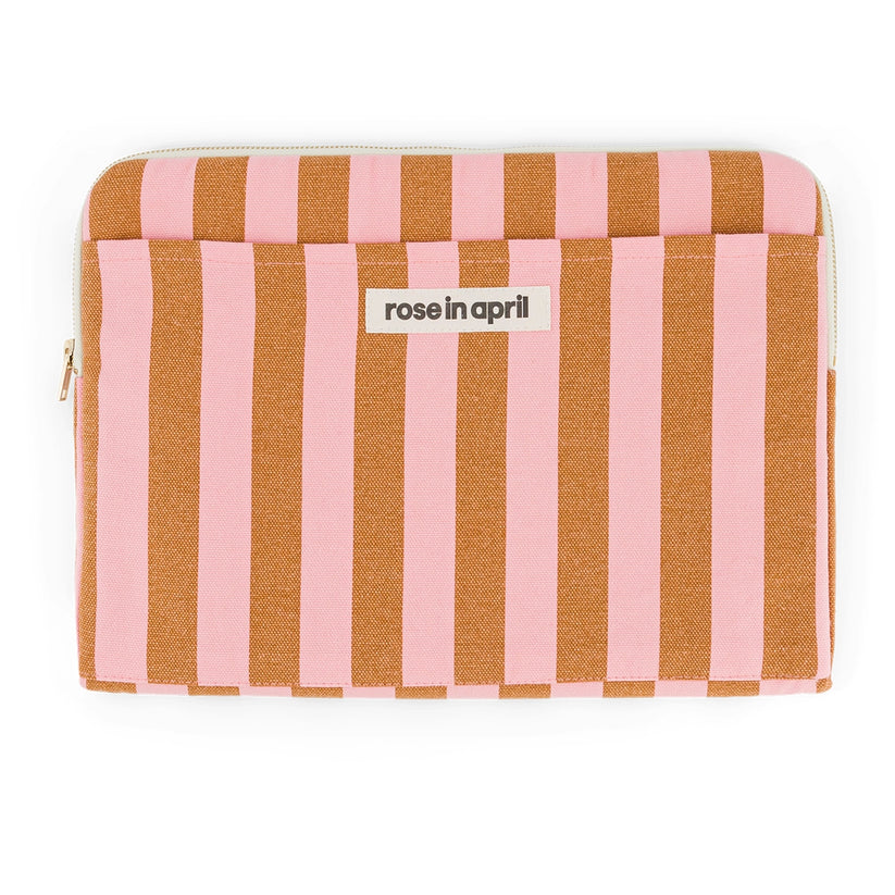 Housse Ordinateur "13&14" Octave - Rayures Caramel Strawberry