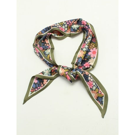 67551 - Petit Tour de cou Fleurettes - 0850 Vert Foncé