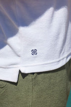 Polo - Blanc en coton éponge