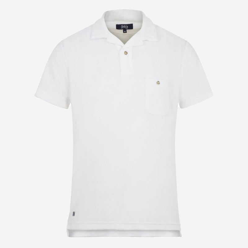Polo - Blanc en coton éponge