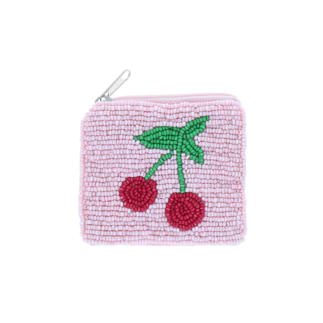 Porte-monnaie sequins cerise