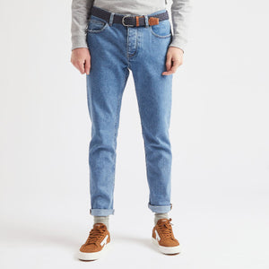 NAV42 - Ceinture bleu foncé & blanc polyester recyclé - modèle Belt