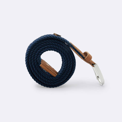 NAV42 - Ceinture bleu foncé & blanc polyester recyclé - modèle Belt