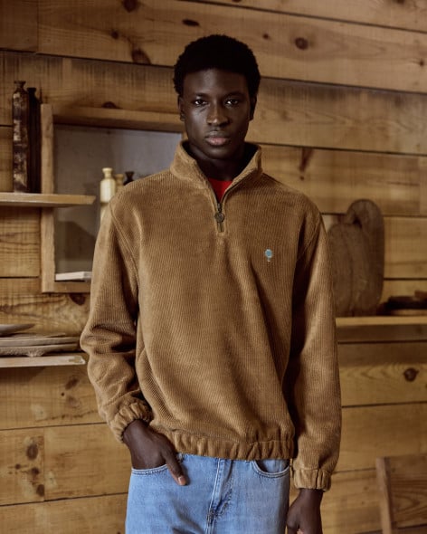 AMBROISE - Pull camionneur coton camel