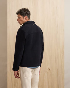 LORGE - Veste en laine bleu marine